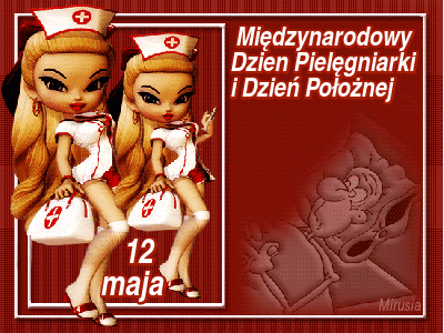 Kartka z dwoma pielęgniarkami 12 maja